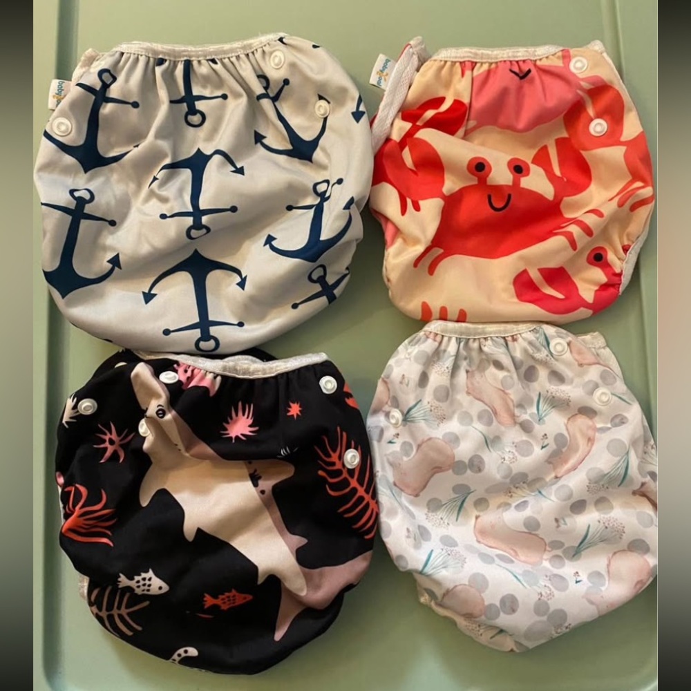 Nautical and Sea Life Themed Kids Cloth Swim Diaper Covers